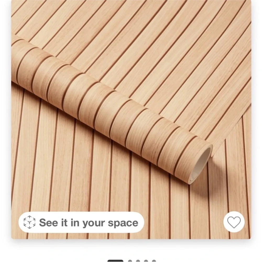 Threshold Slatted Wood Wallpaper - White and Cream